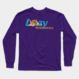 Lazy Cat Wednesdays Long Sleeve T-Shirt